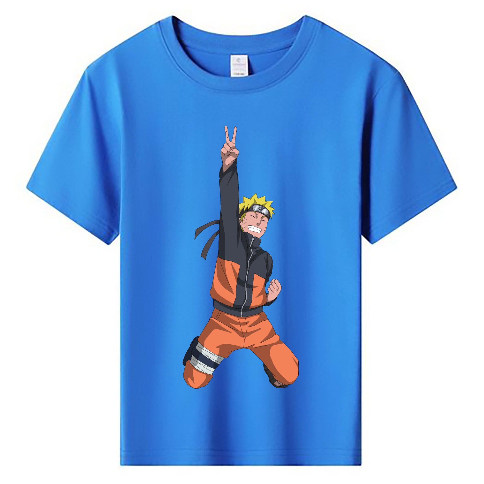 （画像用） NARUTO -ナルト- うずまき ナルト Uzumaki Naruto 綿100％キッズTシャツ（フロントプリント）
